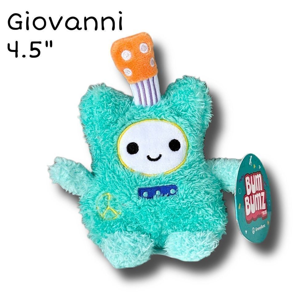 Giovanni the Guitar 4.5” Mini‎ BumBumz New with Tags Plushie Collectible